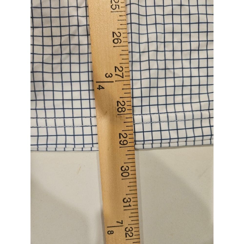 NWT Collars and Co Polo Shirt Mens Medium Blue Check Preppy Dress Collar - Picture 11 of 13